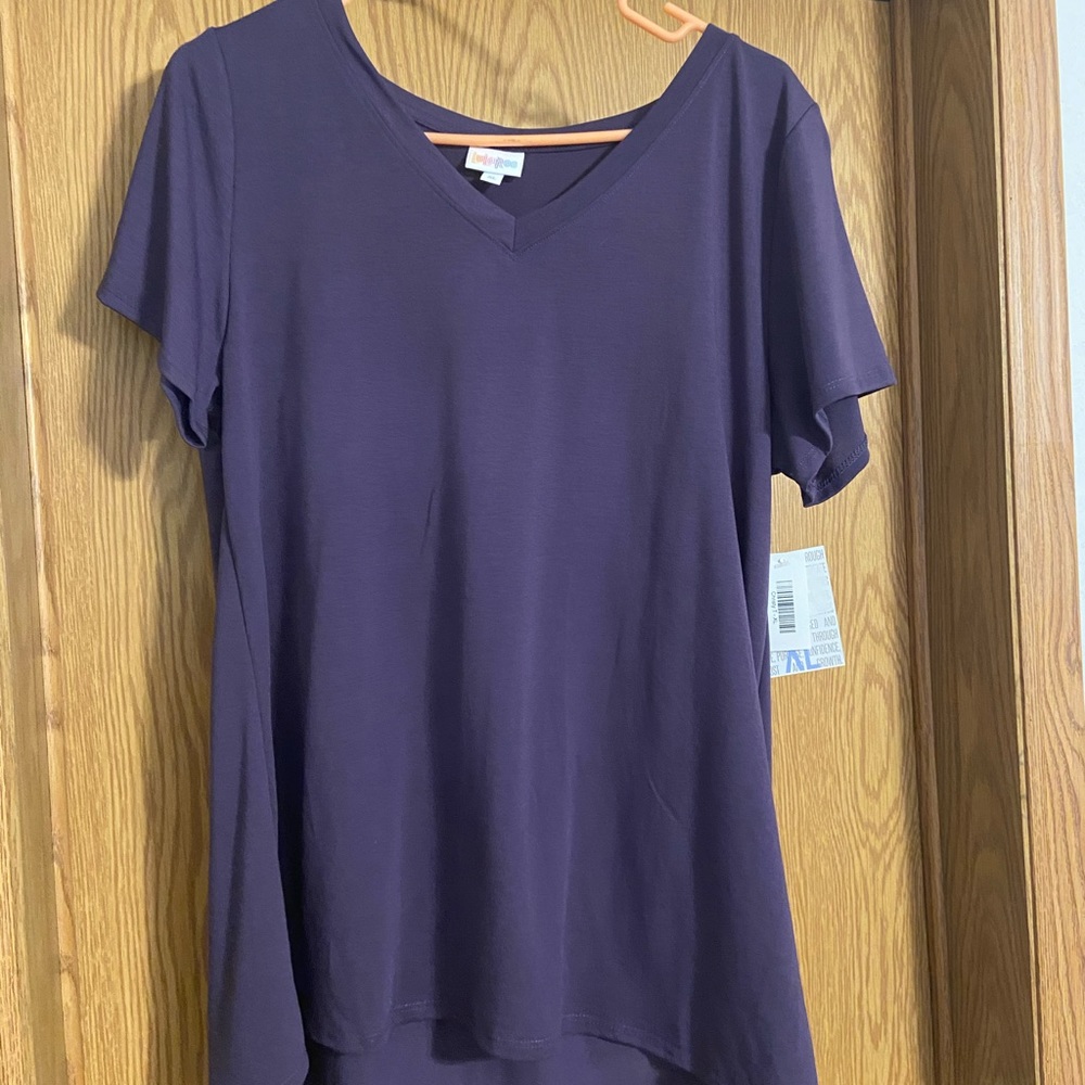 XL solid purple LuLaRoe Christy Tee